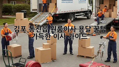 김포 통진읍 원룸이사 용달, 꿀팁 가득한 이사 가이드!